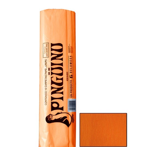 PAPEL CREPE PINGUINO NARANJA E10 C.250 4